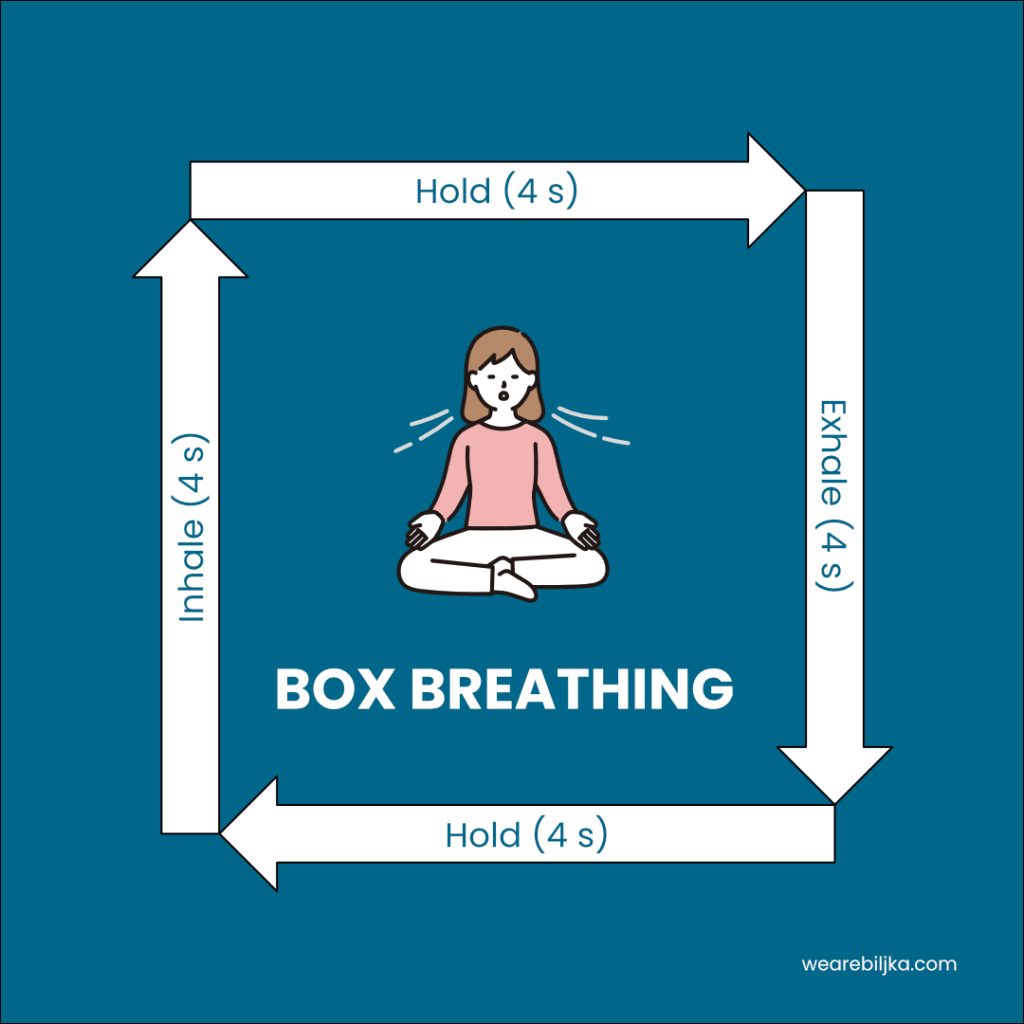 1. Box Breathing (4 Minutes)
