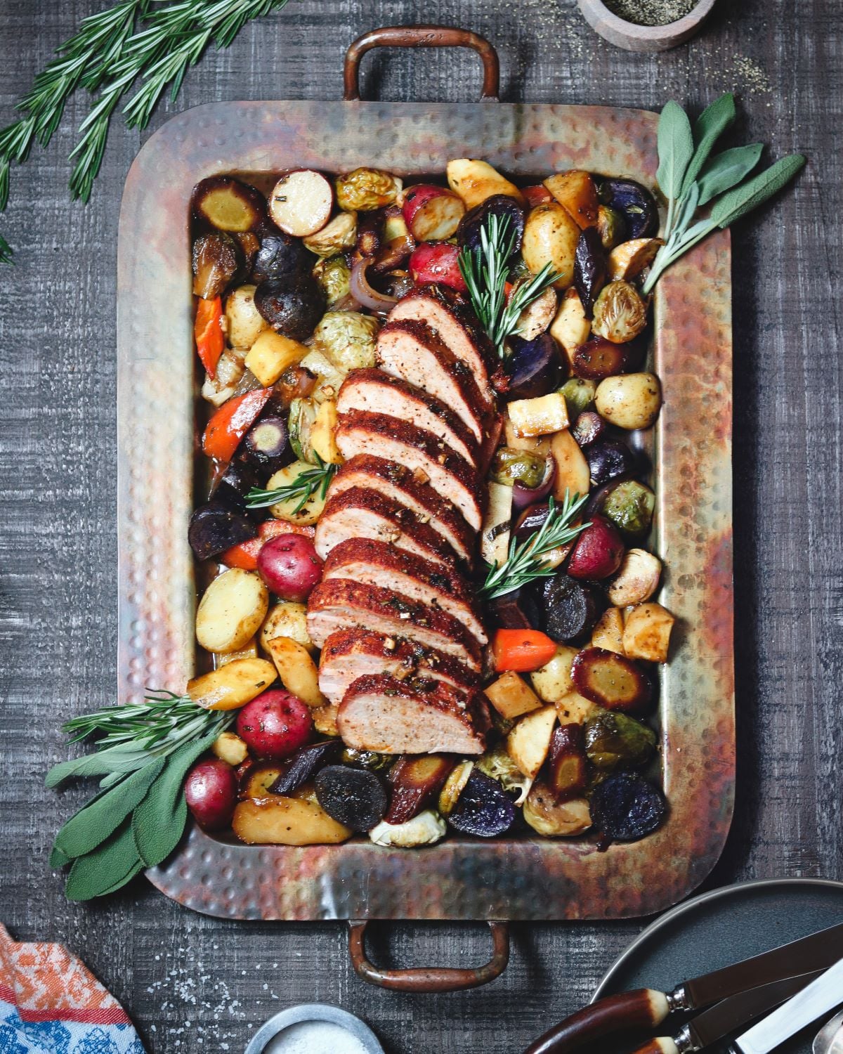 10. Sheet Pan Pork Tenderloin with Root Vegetables