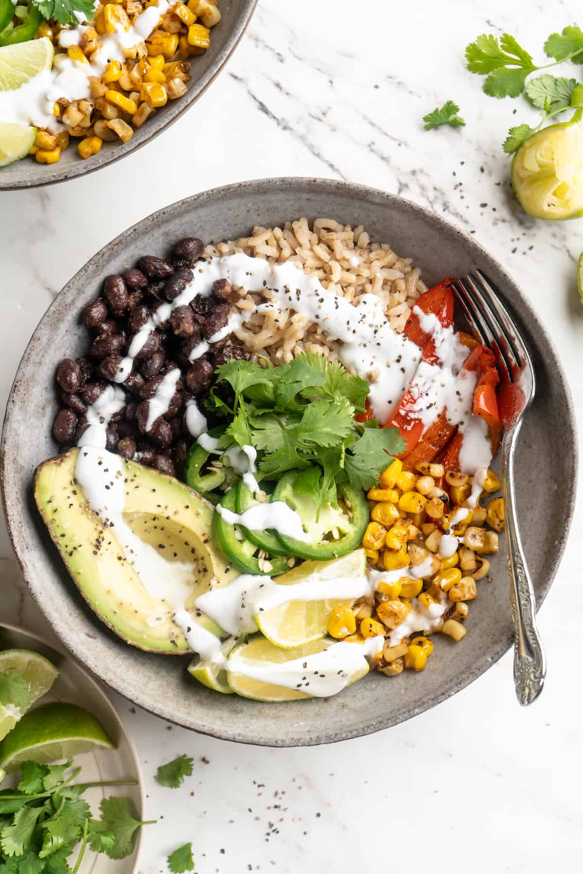 17. Vegetable and Bean Burrito Bowls
