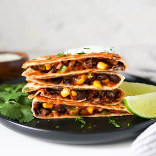 5. Black Bean Quesadillas with Side Salad