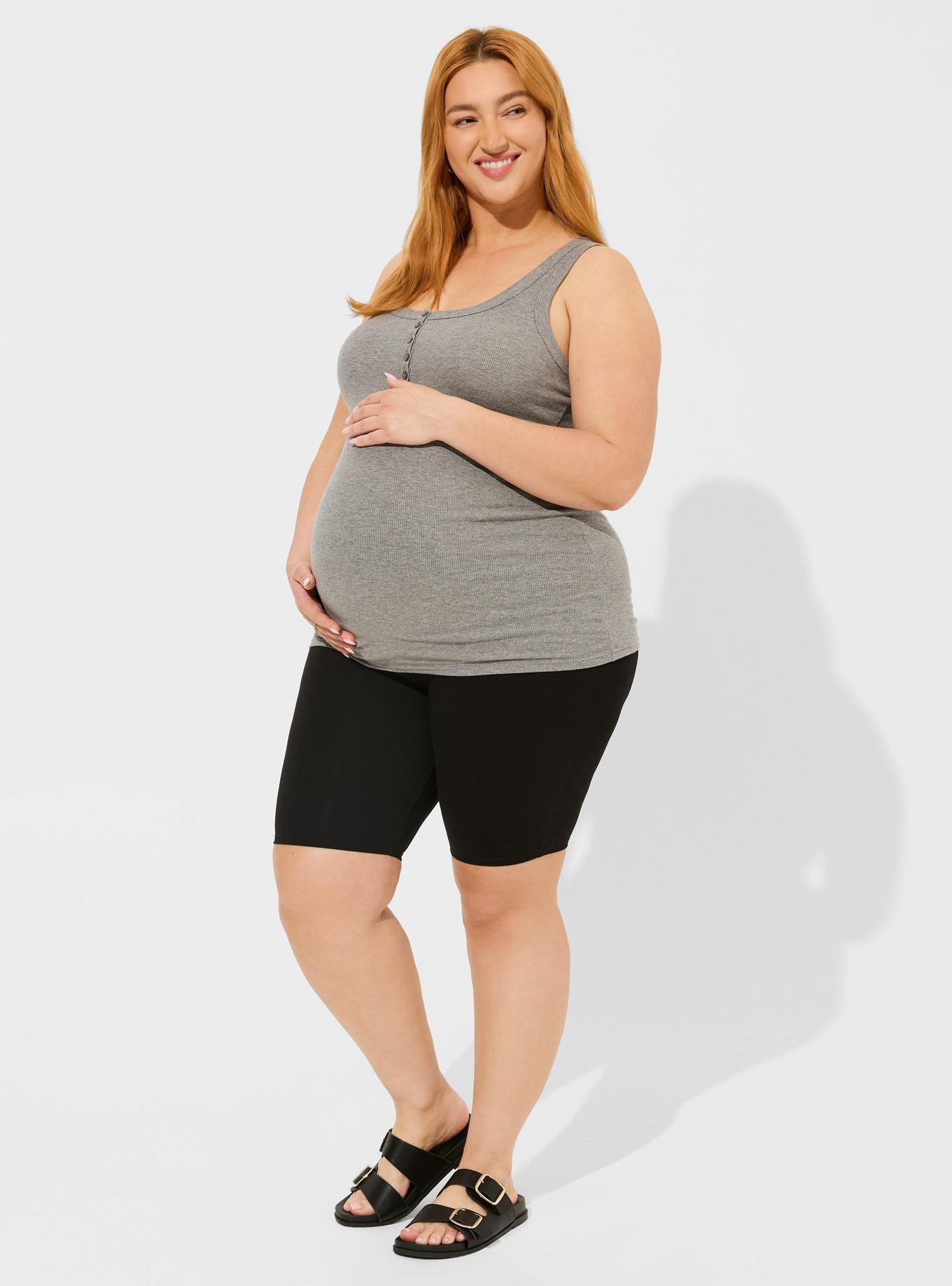 9. Maternity Bike Shorts and Oversized Tees