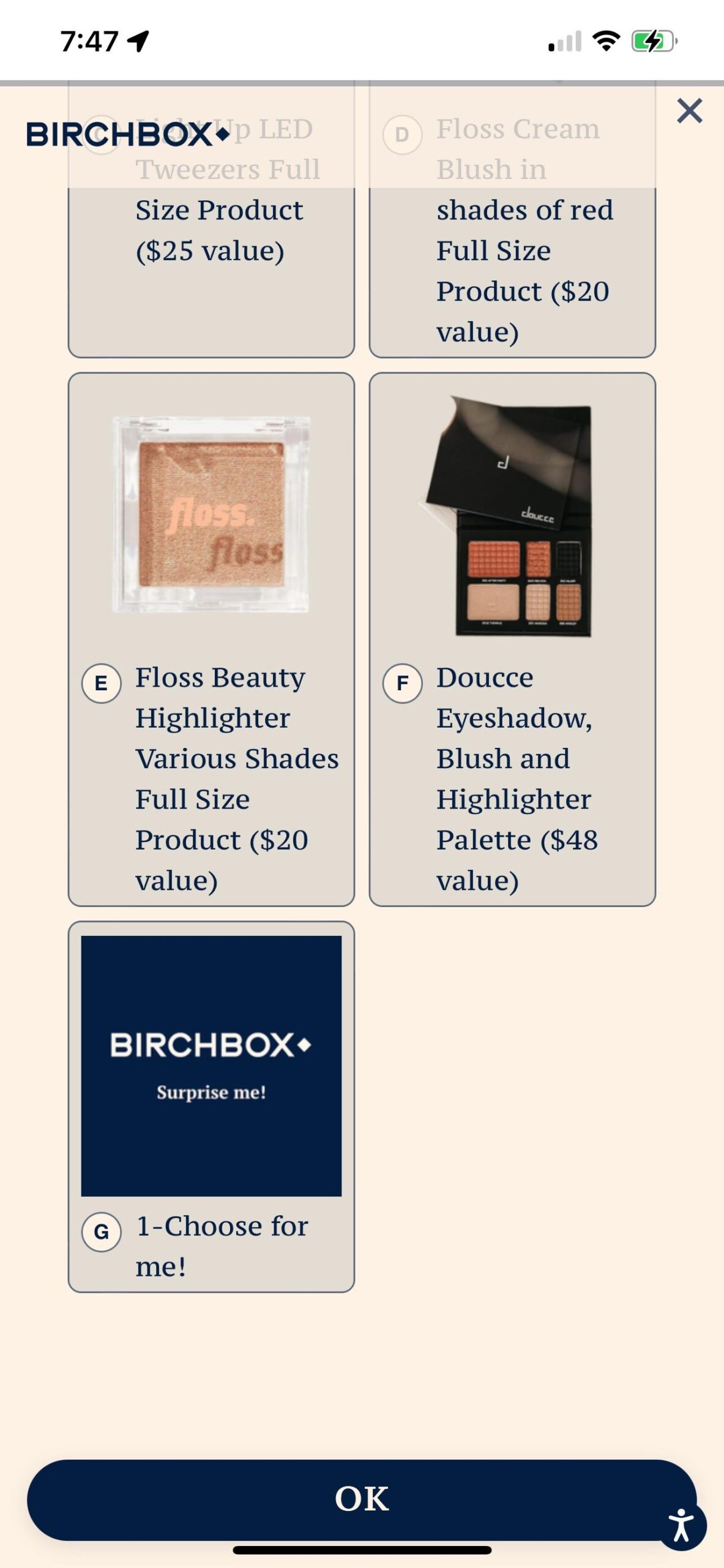 COCOTIQUE full-size products versus Birchbox sample sizes value comparison