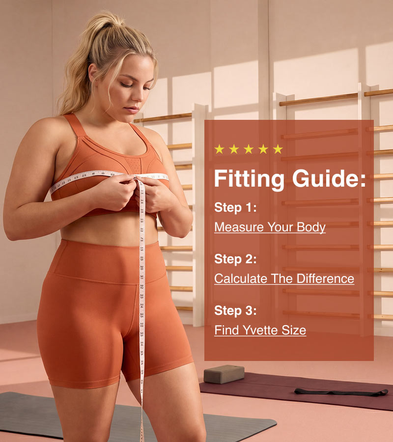 Correct underbust measurement technique with a soft cloth tape parallel to the floor on a plus-size body
