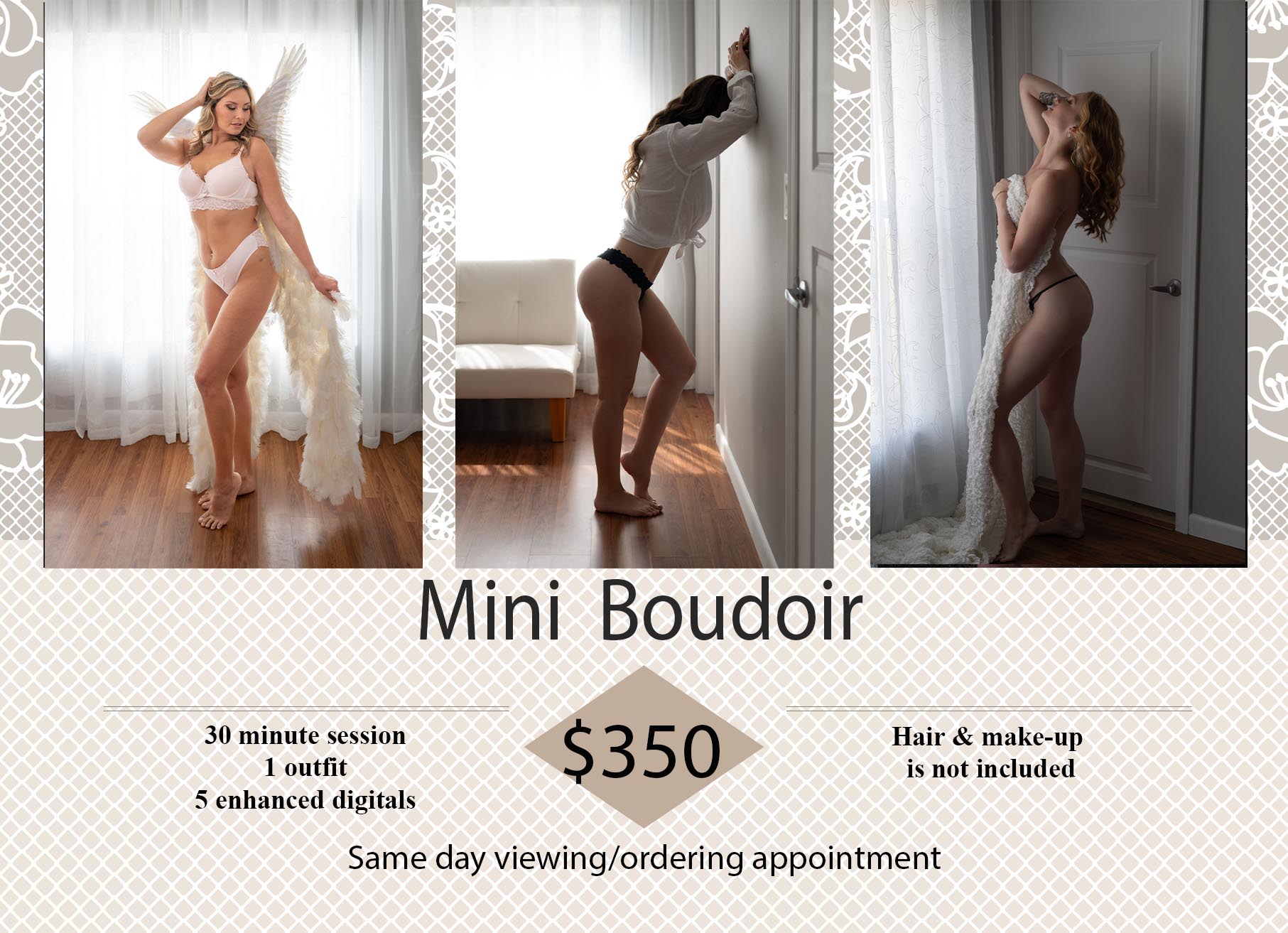 Mid-Range Boudoir Packages - $500 to $1,500