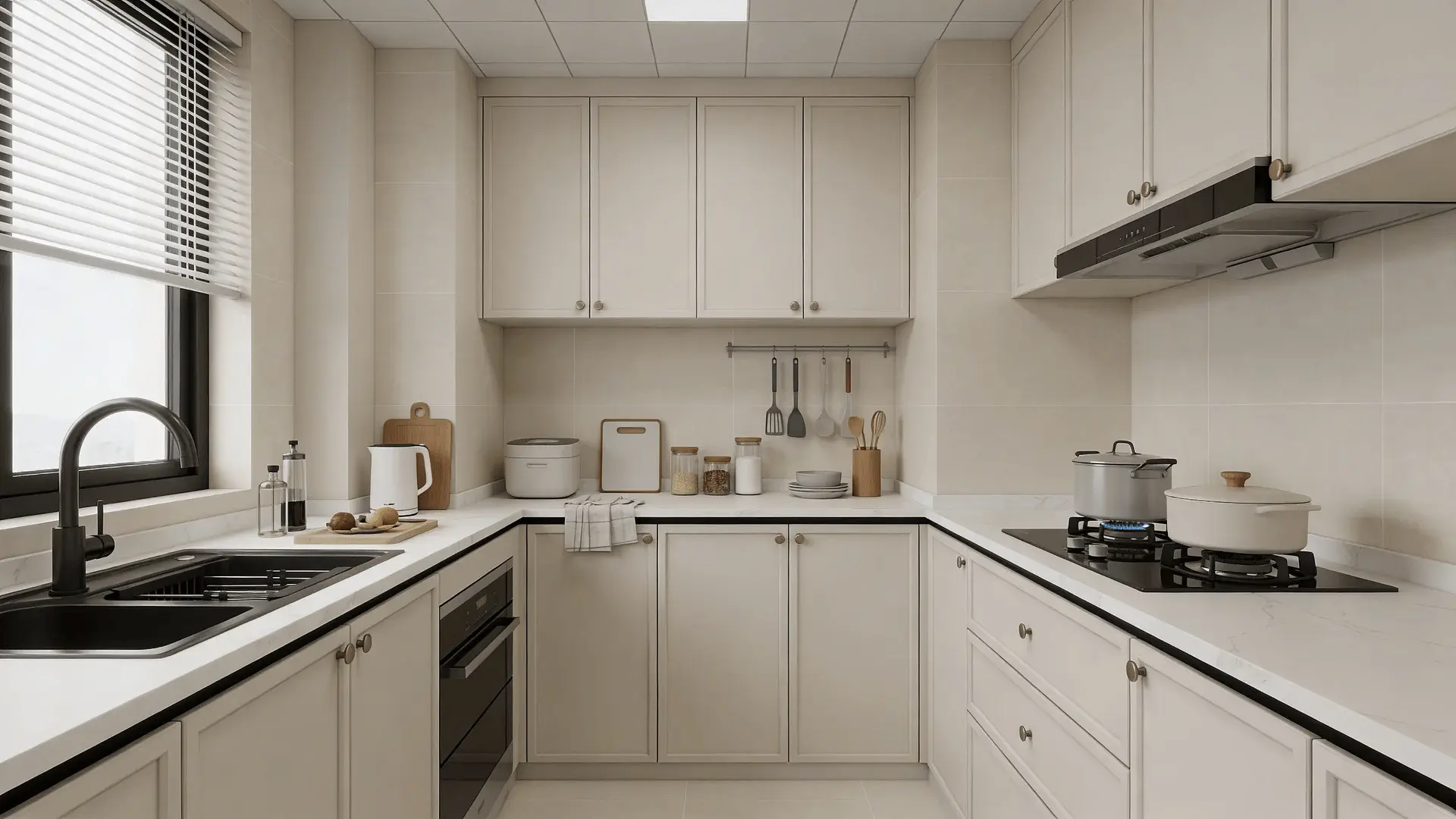 Minutes 7-9 - Kitchen Counter Clear and Dishes