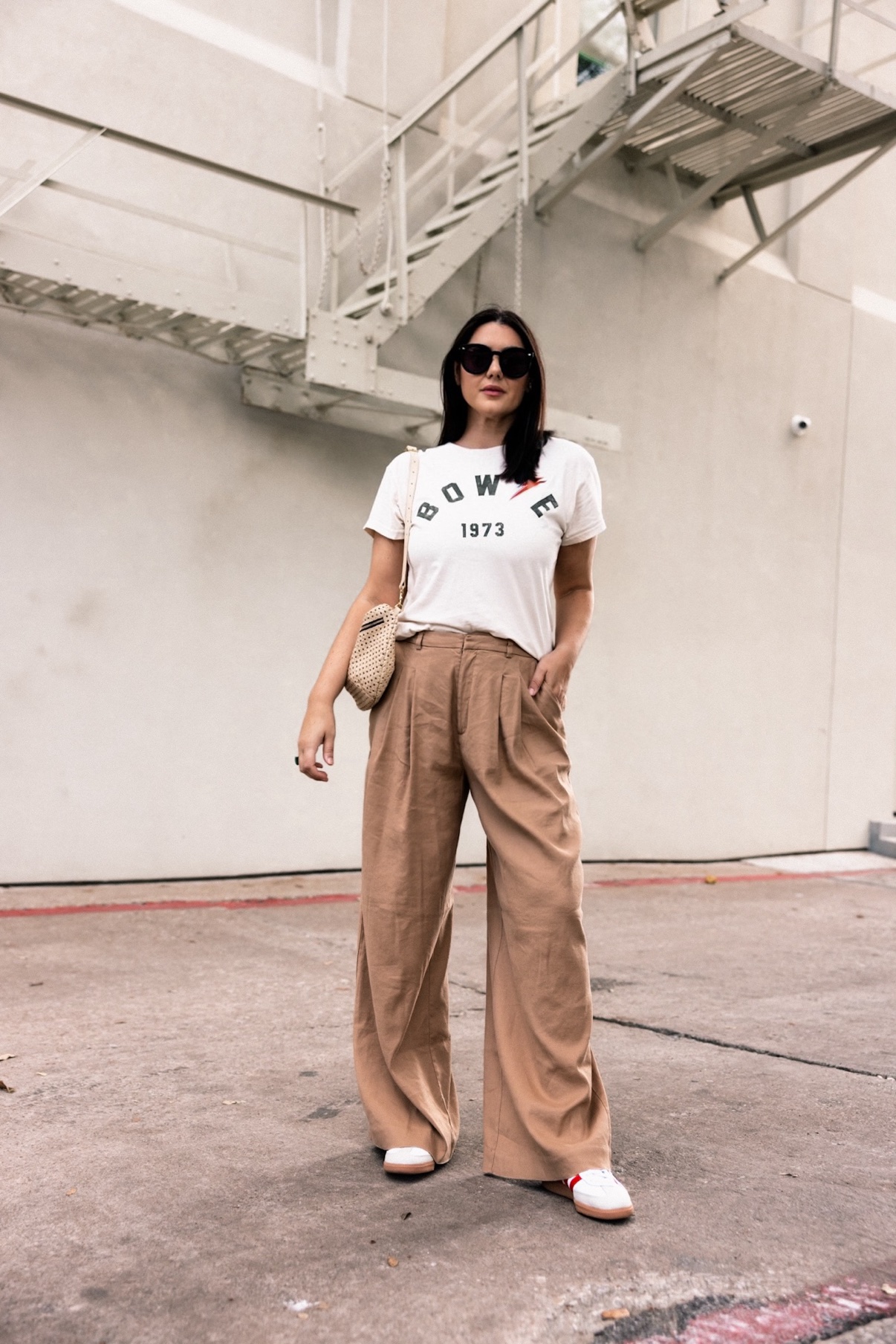 Outfit 1 - The Elevated T-Shirt and Wide-Leg Trouser