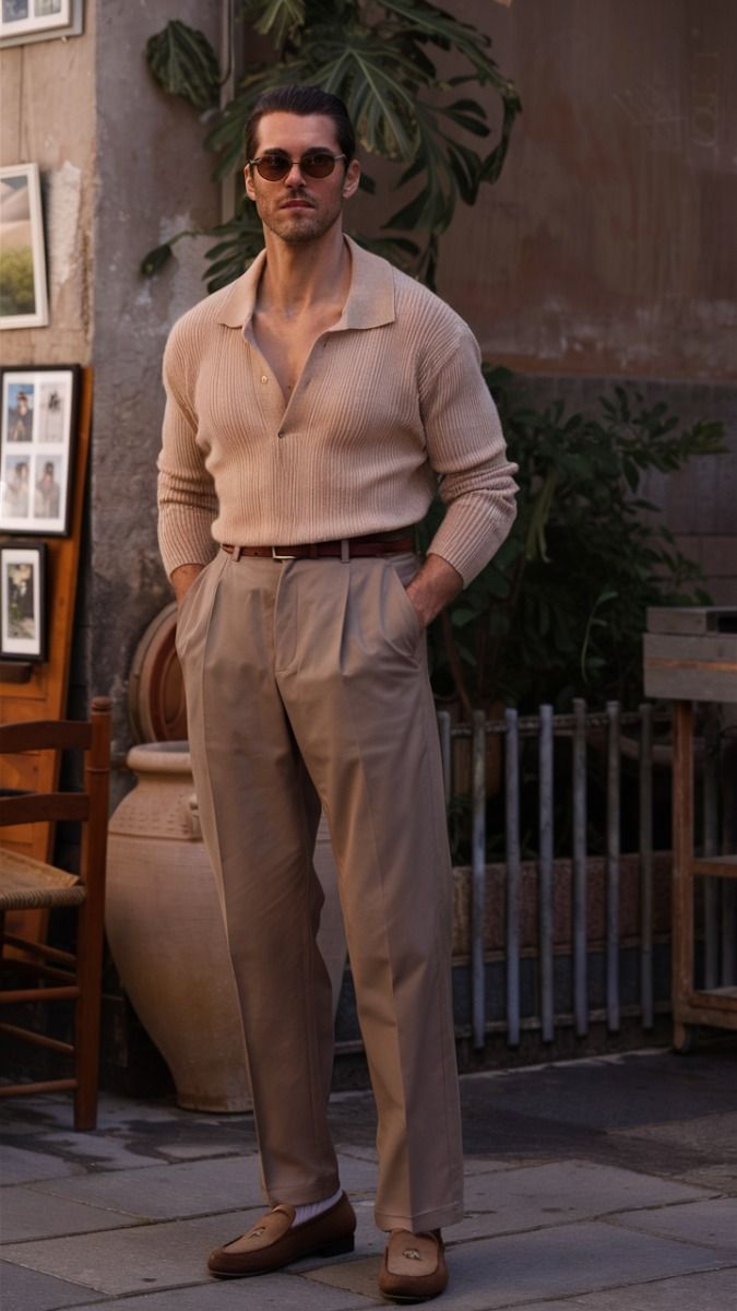 Outfit 10 - The Knit Polo and Trousers