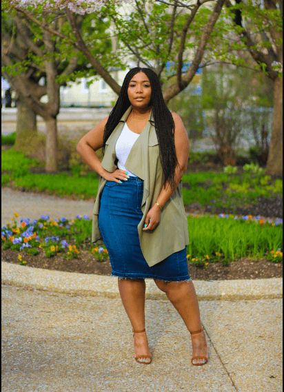 Outfit 5 - Denim Jacket with a Midi Skirt and Boots