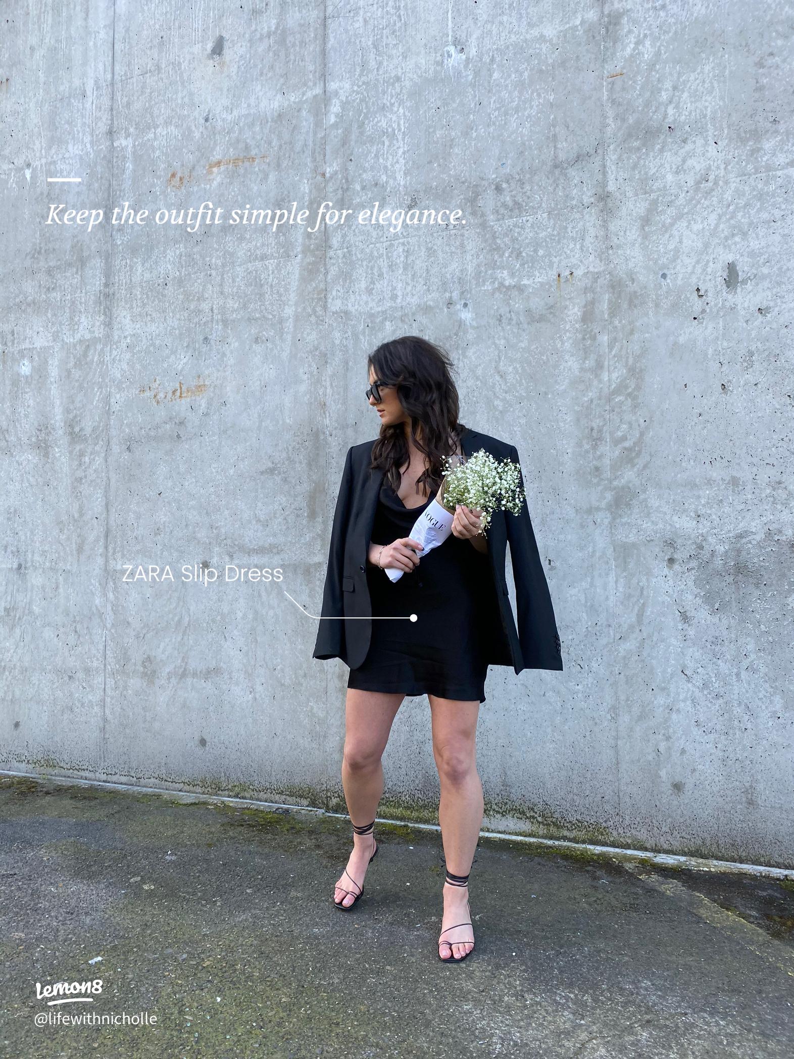 Outfit 6 - The Lightweight Blazer Over a Slip Dress