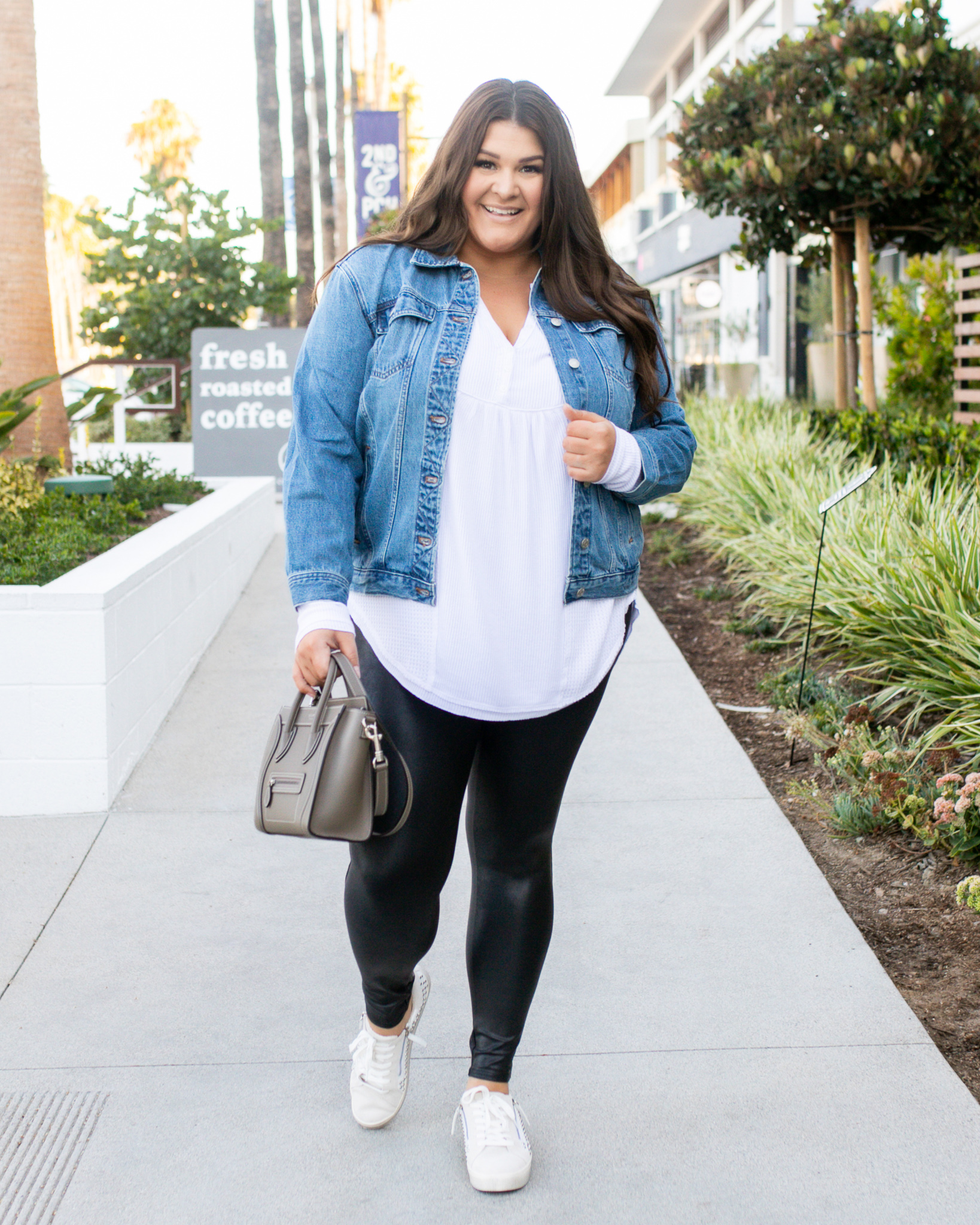 Outfit 7 - Denim Jacket as a Cozy Layer Over Athleisure