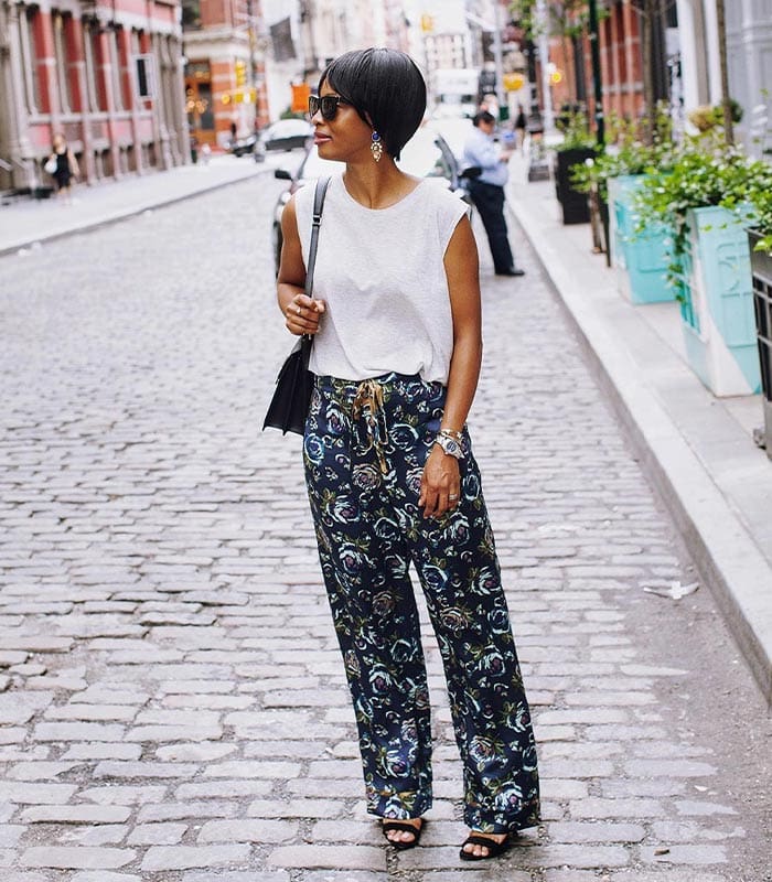 Outfit 7 - The Printed Blouse With Tailored Pants