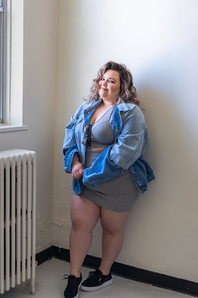 Outfit 9 - Denim Jacket Over Summer Shorts