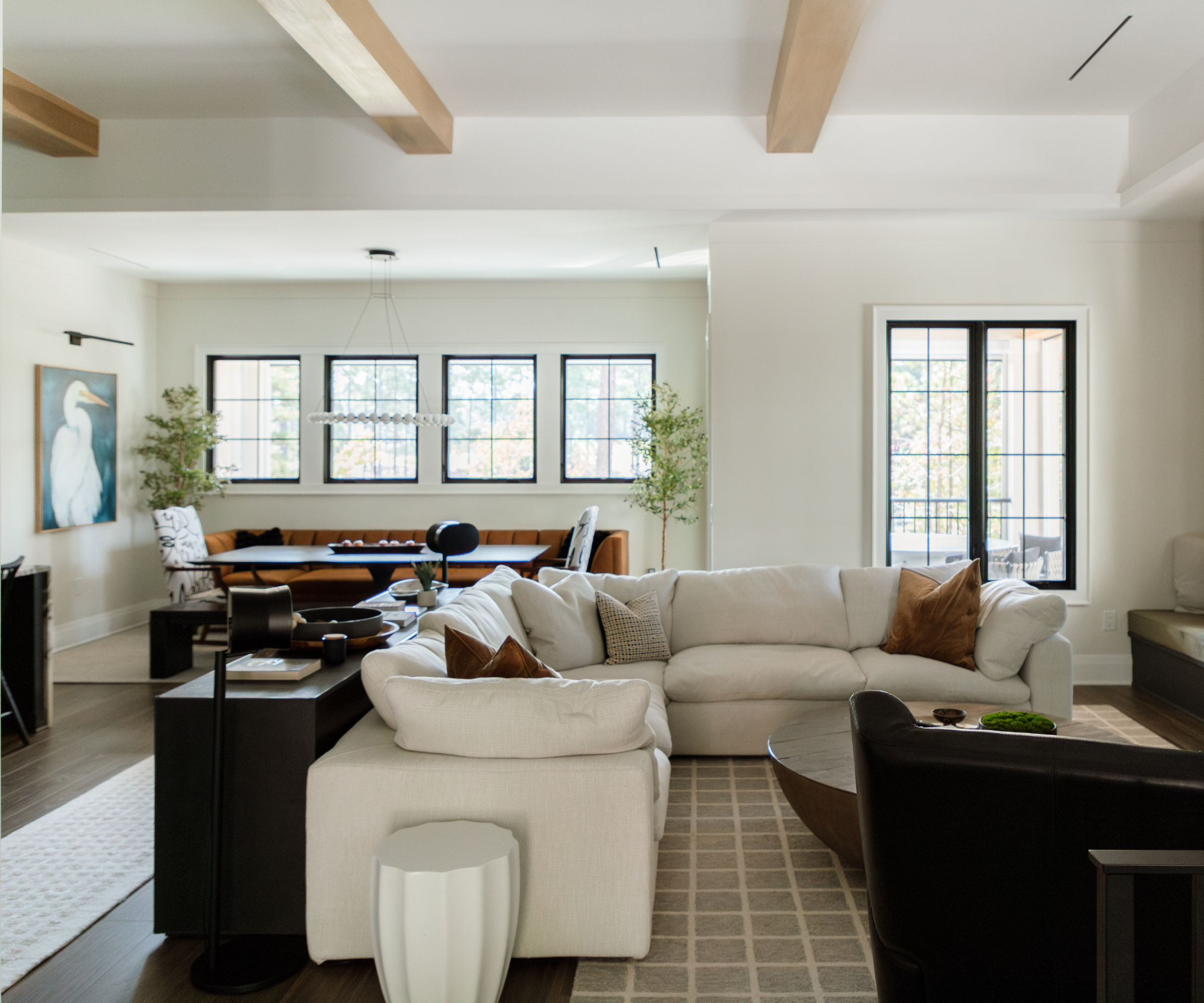Tidy welcoming home interior after completing morning routine