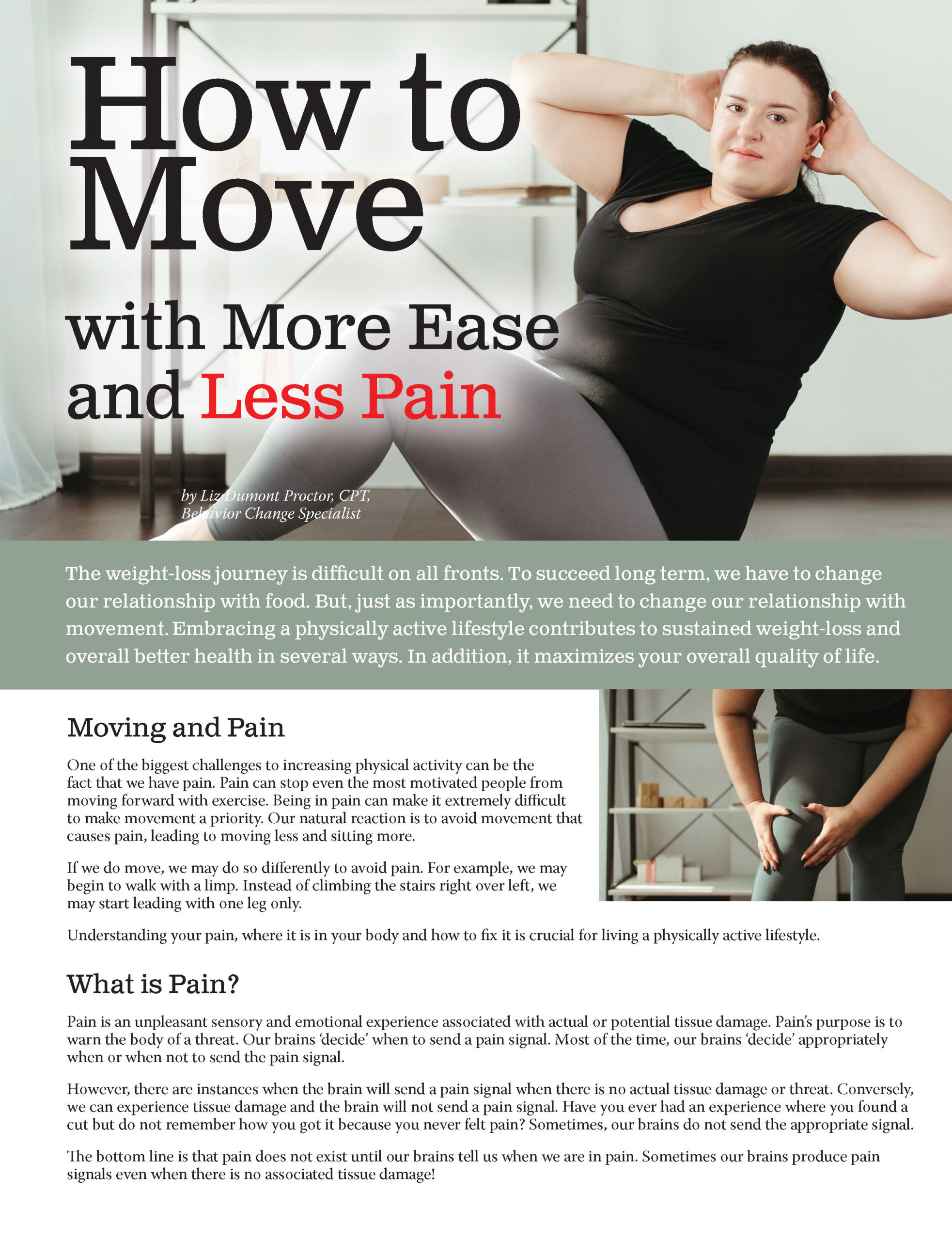 What if I have mobility issues or chronic pain?