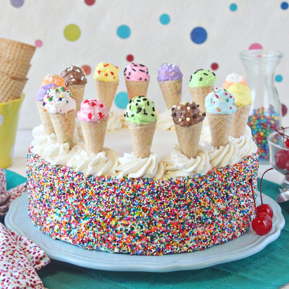 A DIY Waffle Cone Layer Cake You Can Make at Home