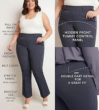 J.Crew Cecile pant detail at the front rise on a size 22 body showing pocket gape