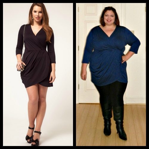 Flat-lay of ASOS Curve and Simply Be plus-size pieces on a white linen backdrop