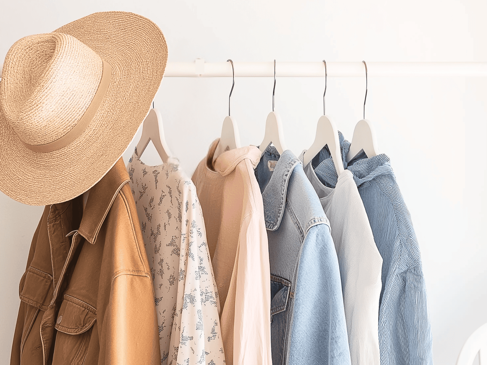 Atlanta clothing swap with plus-size garments on a folding table
