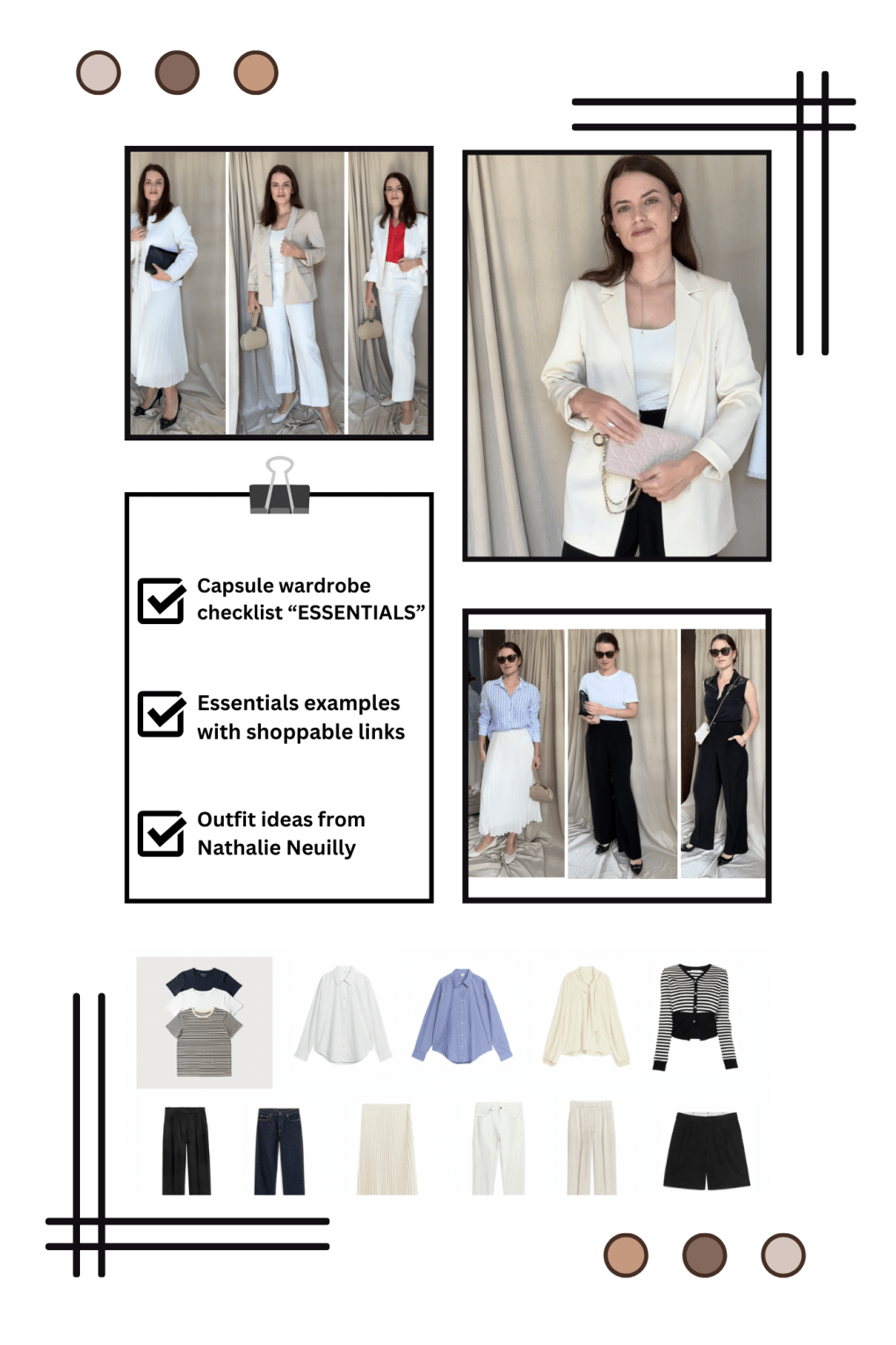 Sustainable plus-size capsule wardrobe basics neutral palette