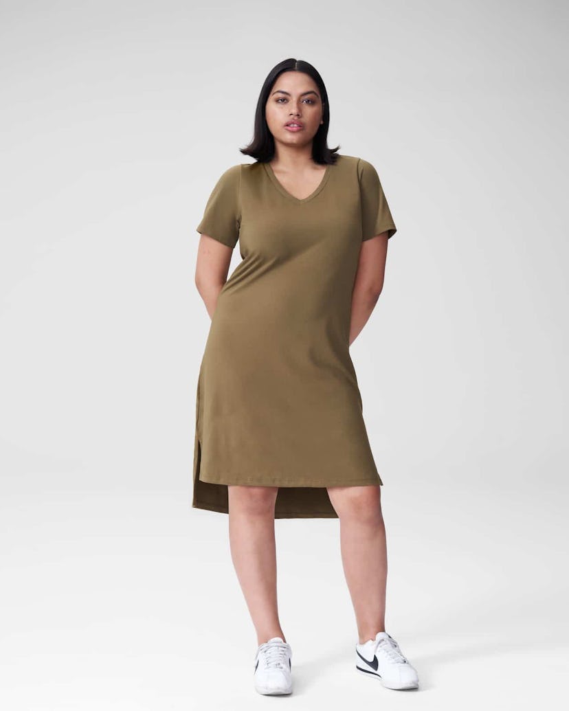 Universal Standard Geneva dress olive size 26 deadstock fabric