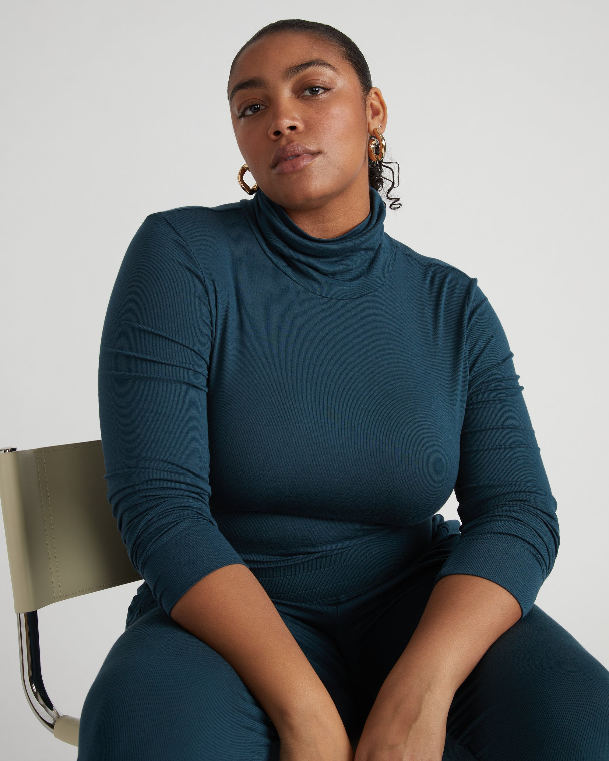 Universal Standard Foundation Turtleneck plus-size flat lay