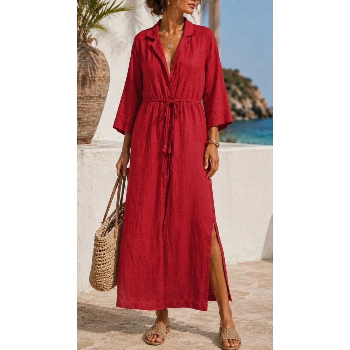 Mara Hoffman plus caftan organic cotton sustainable archive