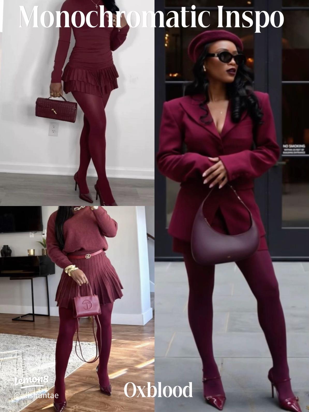 minimal closet curated color story oxblood cream emerald visible