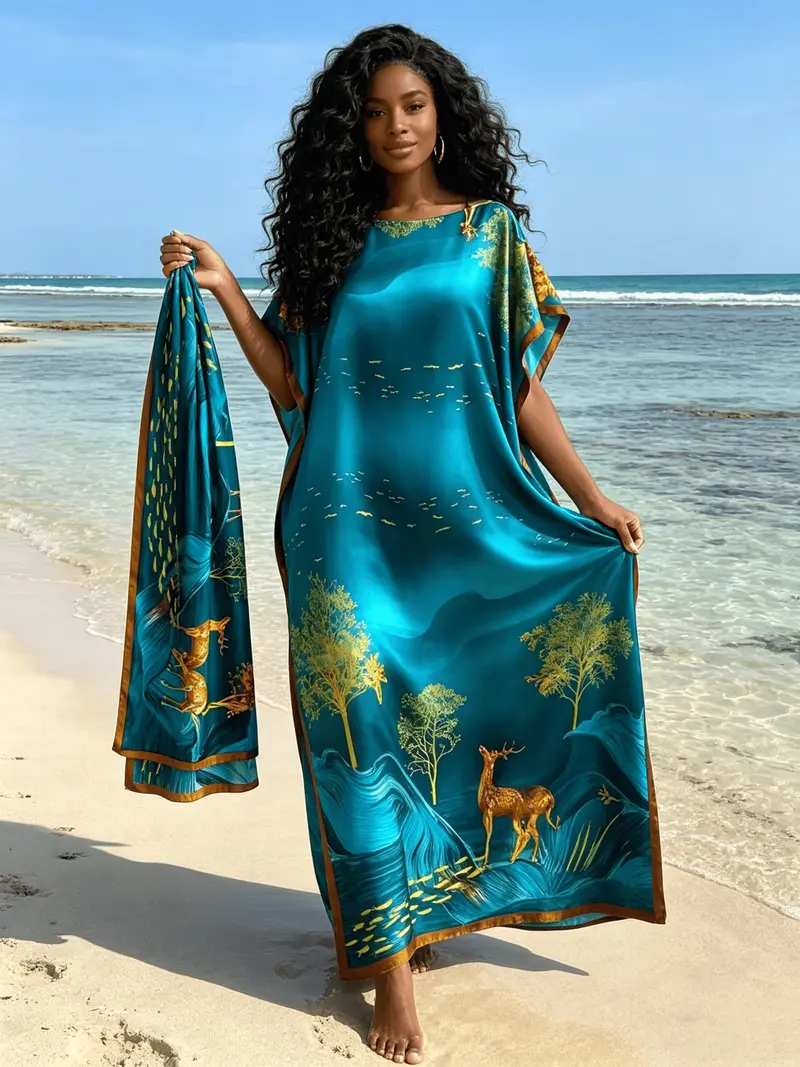 Marrakech souk plus-size woman custom kaftan tailor fitting