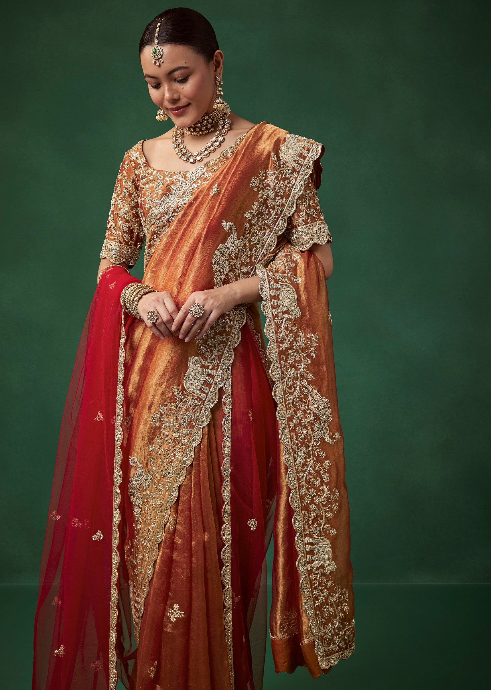 Mumbai custom blouse Indian wedding sari plus-size measurement