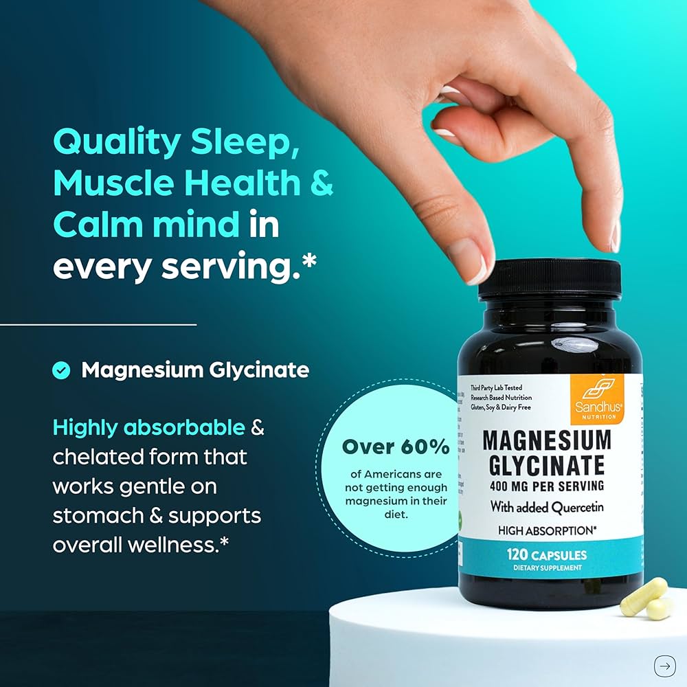 2. Magnesium glycinate, the sleep and anxiety lever