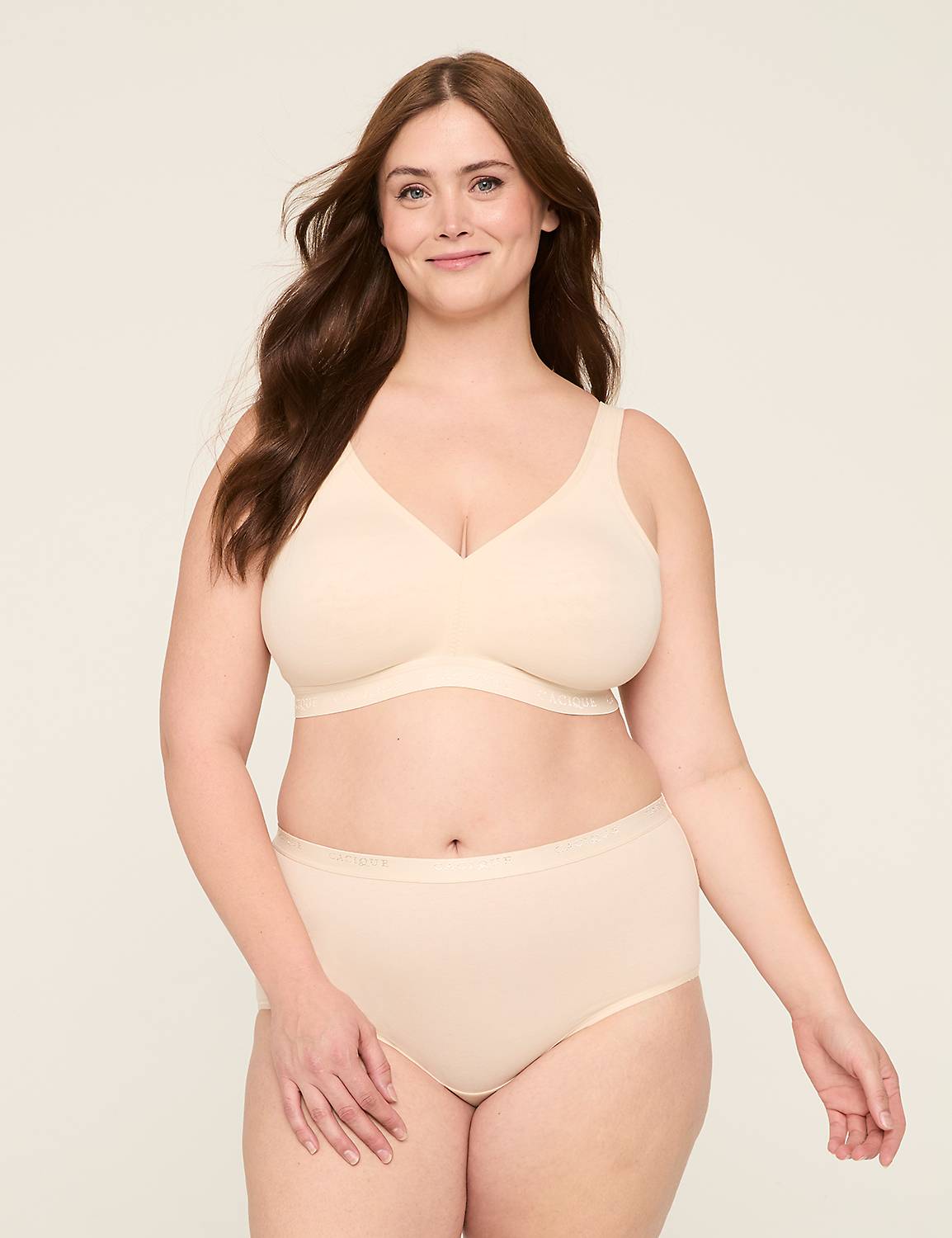 Cacique cotton wire-free bra from Lane Bryant