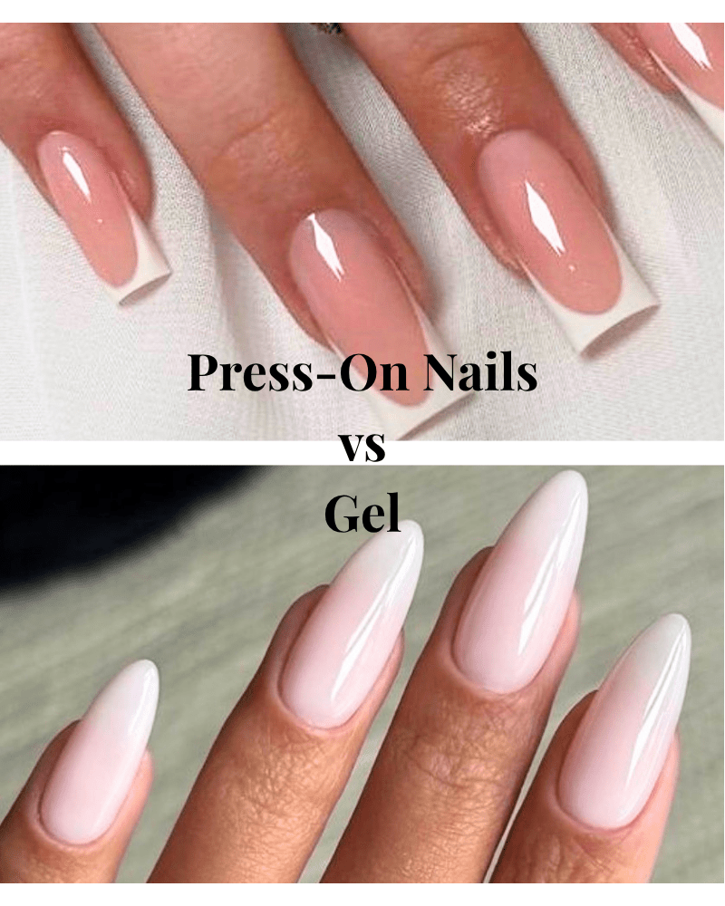Comparison of natural, press-on, and gel extension almond nails