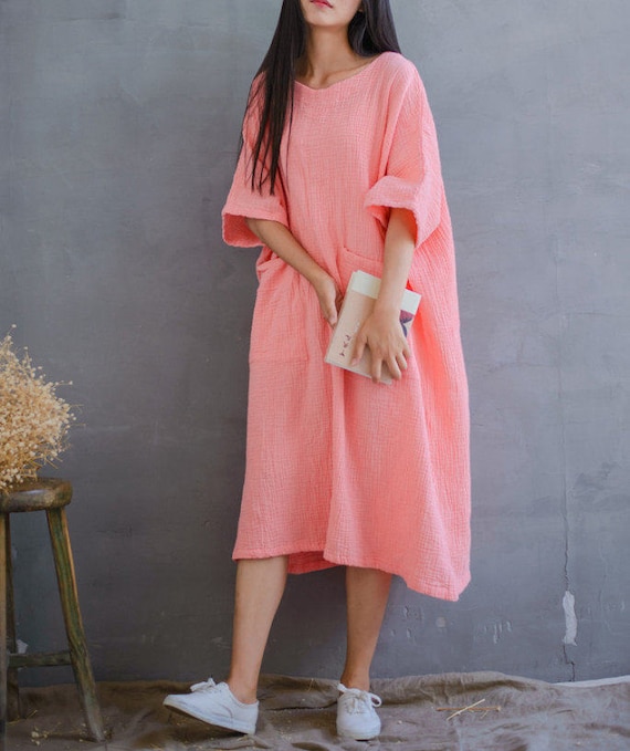 Double gauze summer dress in plus size