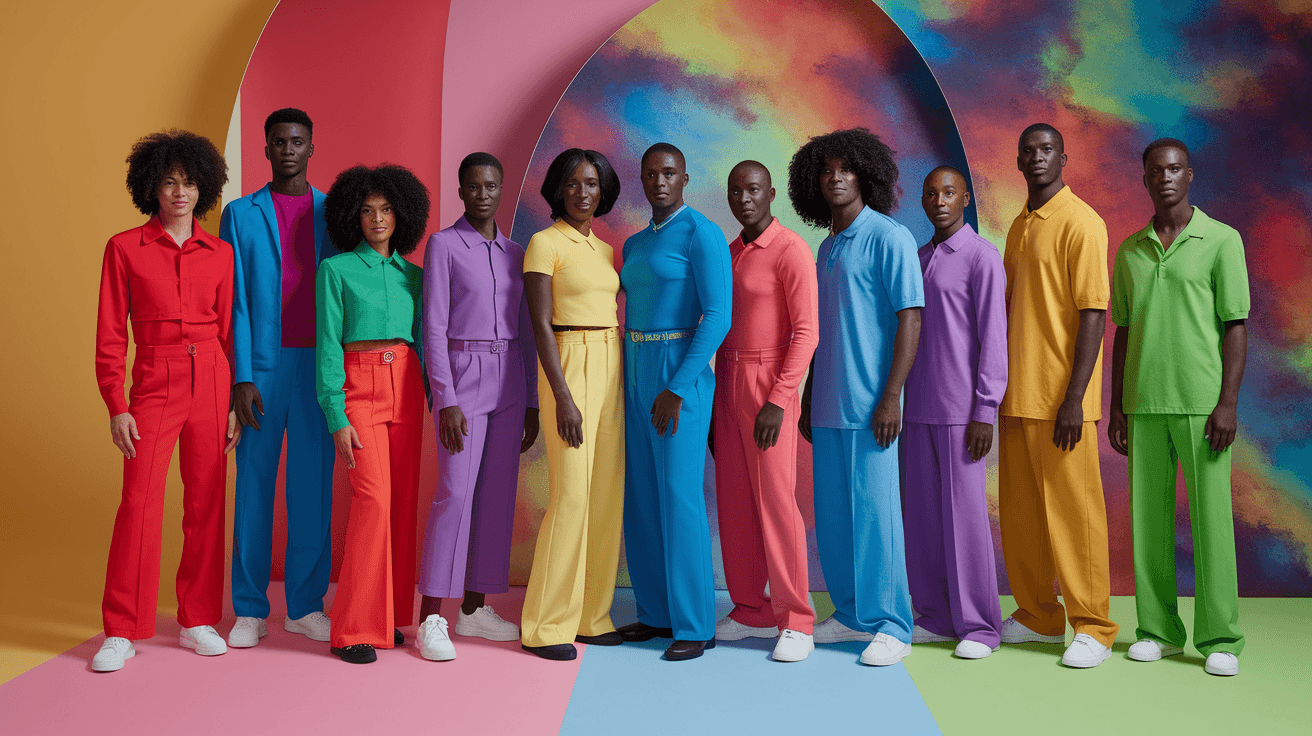 Four edge styling patterns illustrated on diverse skin tones