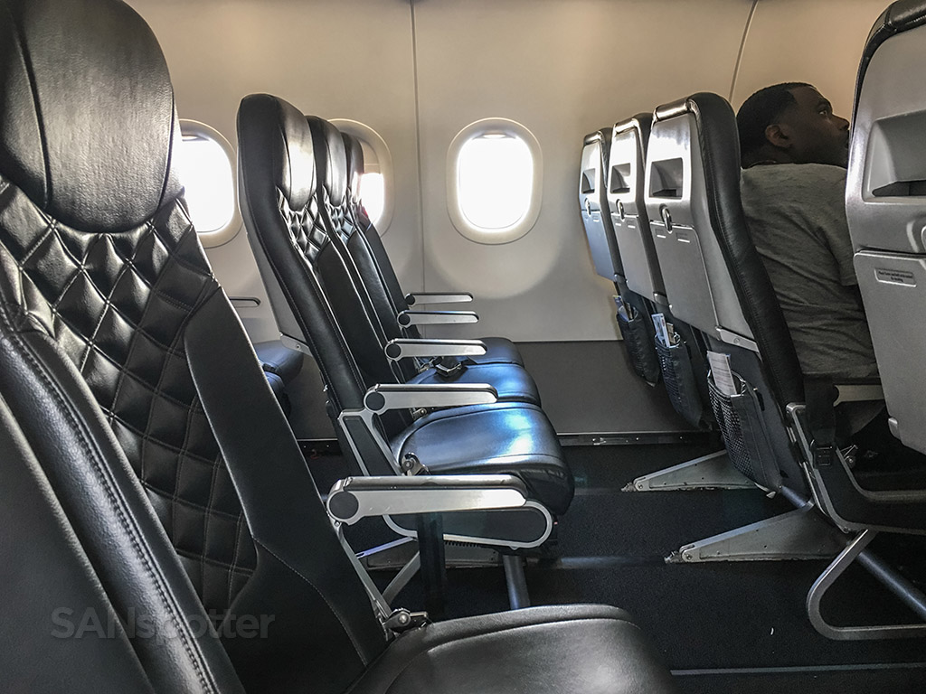 Frontier Airlines slimline cabin seats