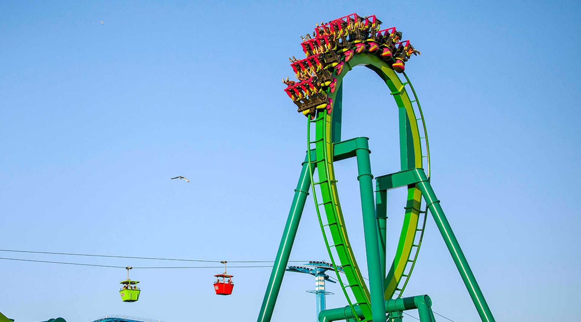 Raptor inverted roller coaster at Cedar Point