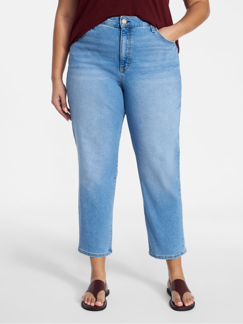 Terra and Sky straight high rise jeans