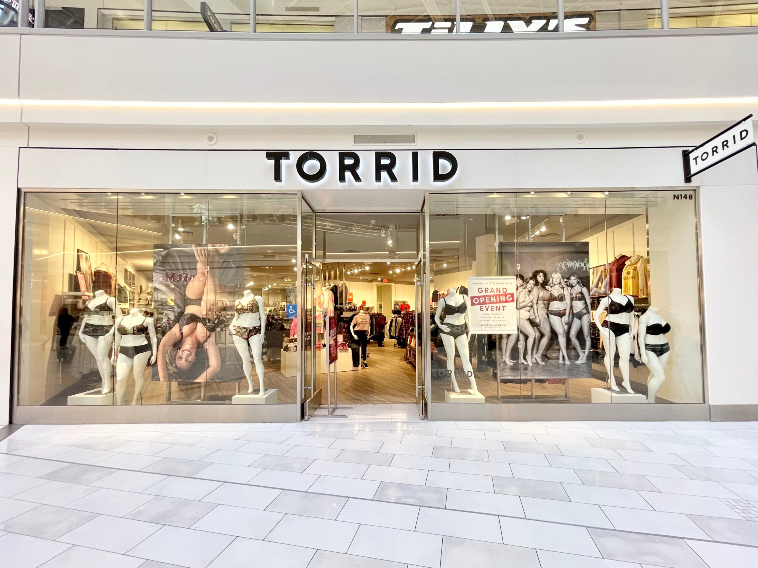 Torrid store front at a mall